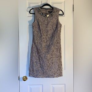 Adriana Papell Pearl Sheath Dress, greyish mauve size 6